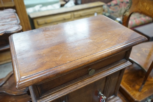 A 19th century style French provincial walnut small side cabinet